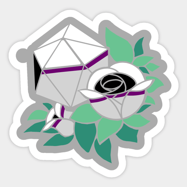 Pretty Poly Rose Demisexual Pride Sticker by thedicegoddess